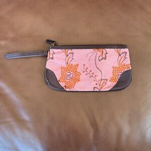 Avon Brown/Pink Wristlet with Sequins